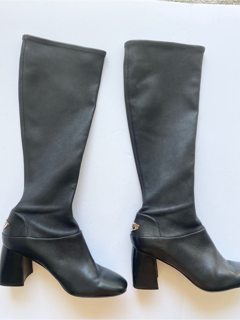 Tory Burch Black Leather Boots Size 9.5